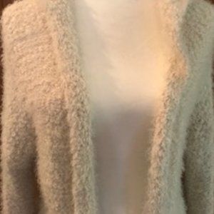 Say What eyelash super soft white hooded sweater